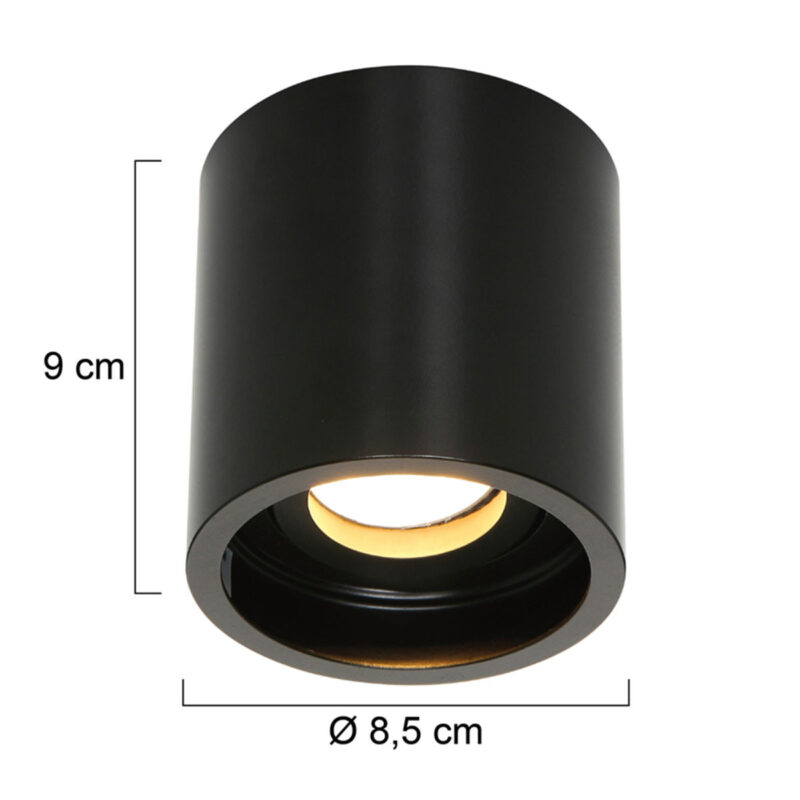steinhauer-spot-pelitespot-zwart-kunststofmetaal-ø9cm-gu10-1731zw-1