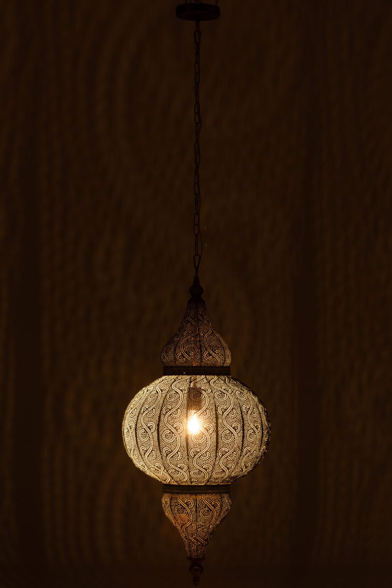 Oriëntaalse gouden metalen hanglamp Jolipa Judy - Afbeelding 5