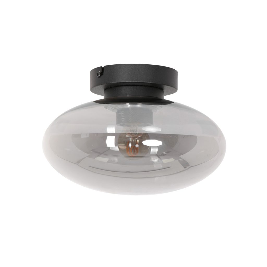 ovale-plafondlamp-reflexion-smoke-3387zw-25cm-plafonnieres-steinhauer-reflexion-zwart-3387zw-1