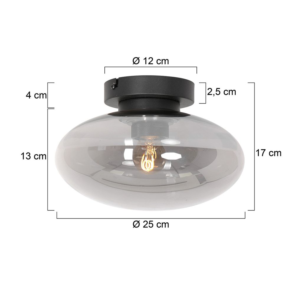 ovale-plafondlamp-reflexion-smoke-3387zw-25cm-plafonnieres-steinhauer-reflexion-zwart-3387zw-6