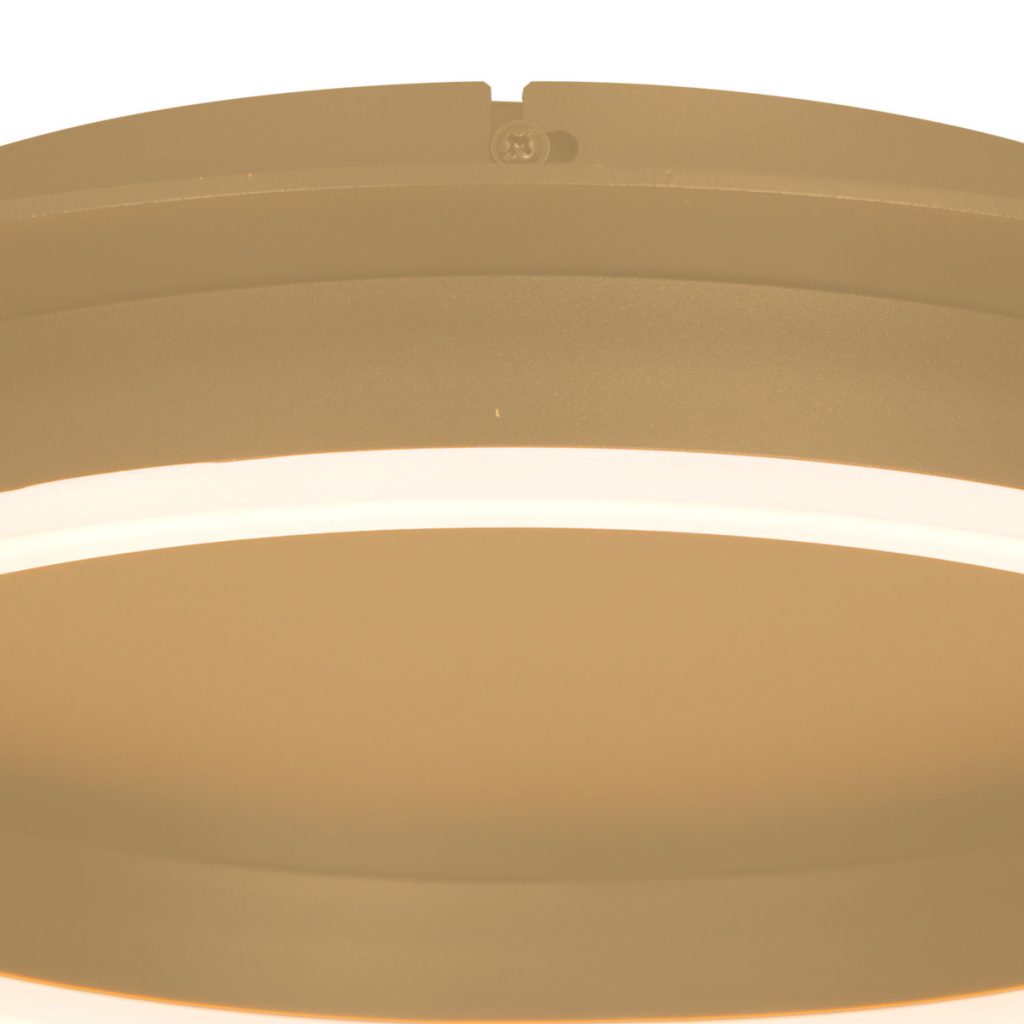 Ronde gouden plafonnière metaal/glas Steinhauer Ringlux - Afbeelding 6