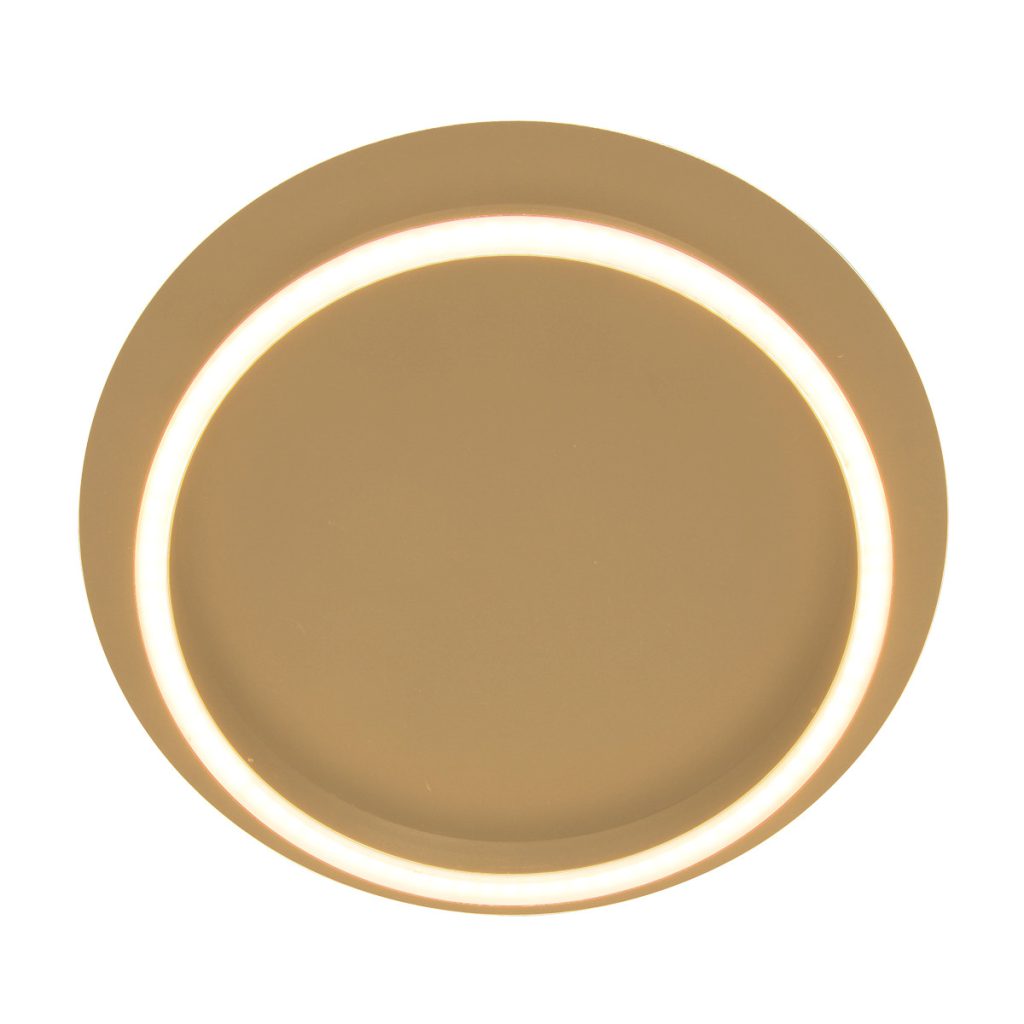 Ronde gouden plafonnière metaal/glas Steinhauer Ringlux - Afbeelding 10