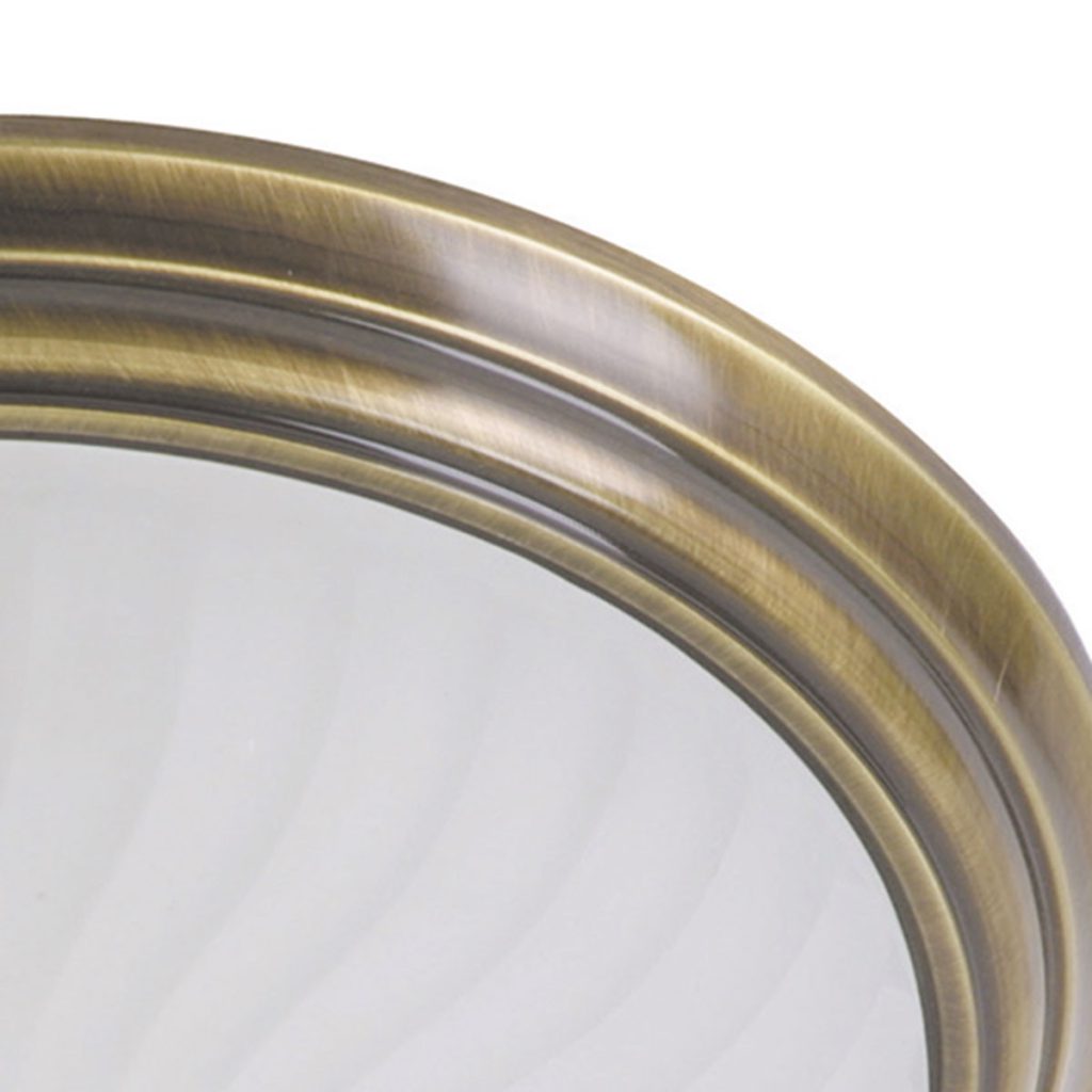 Klassieke bronzen metalen glazen plafonnière Steinhauer Ceiling and wall - Afbeelding 6