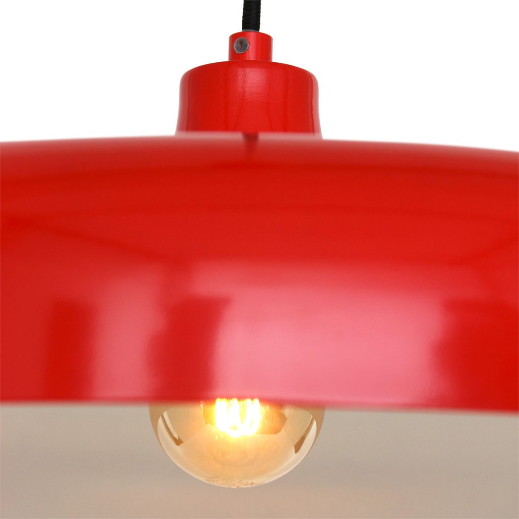 Retro rode metalen hanglamp Steinhauer Krisip - Afbeelding 4