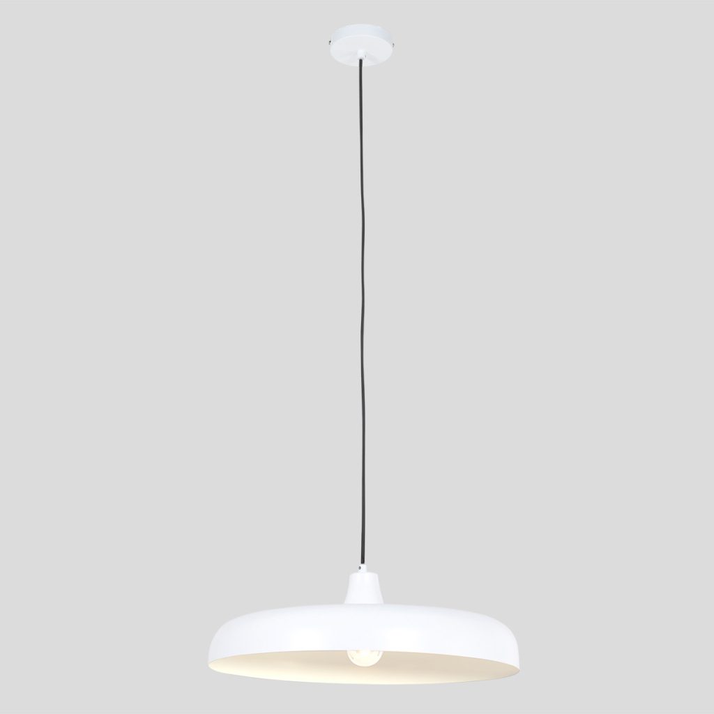 Retro witte metalen hanglamp Steinhauer Krisip - Afbeelding 15