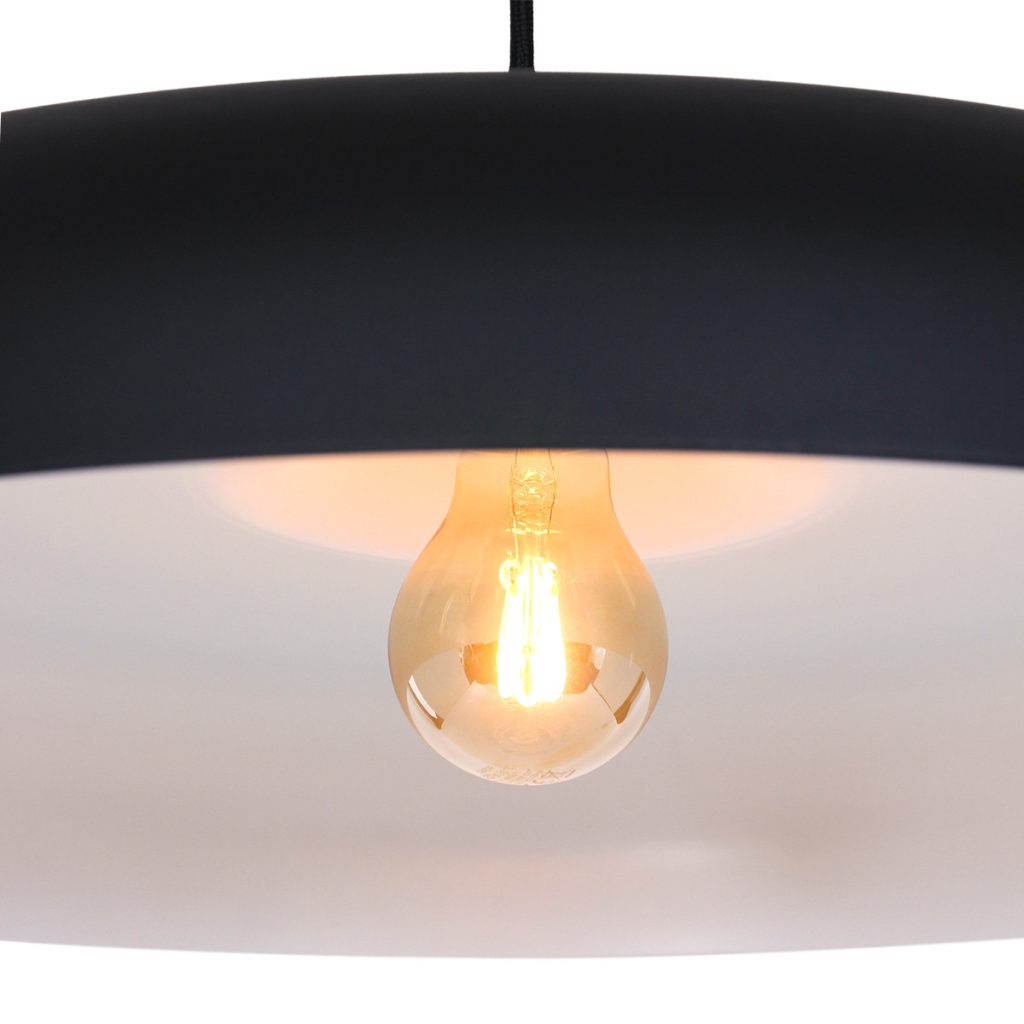 Retro metalen hanglamp zwart Steinhauer Krisip - Afbeelding 4