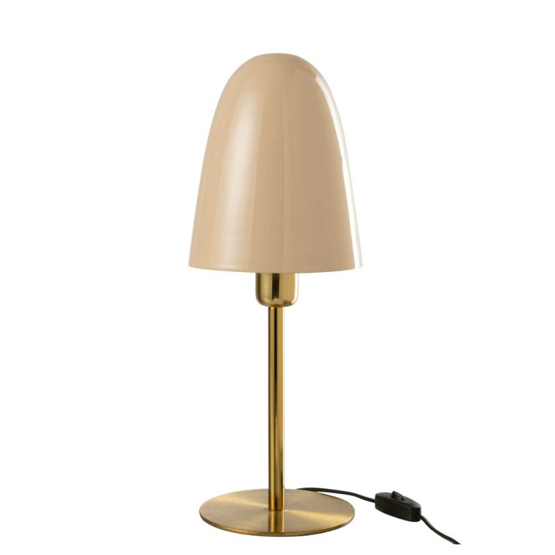 Retro beige met gouden tafellamp Jolipa Cleo - Afbeelding 2