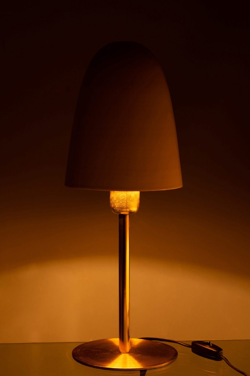 Retro beige met gouden tafellamp Jolipa Cleo - Afbeelding 5