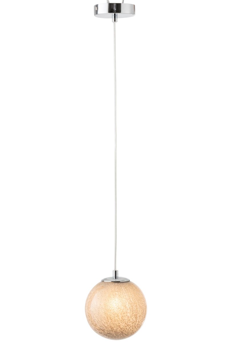 Retro bolvormige bruine hanglamp Jolipa Dany - Afbeelding 3