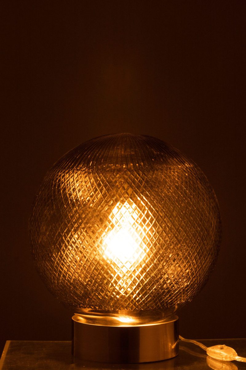 Retro bolvormige glazen tafellamp Jolipa Ruby - Afbeelding 4