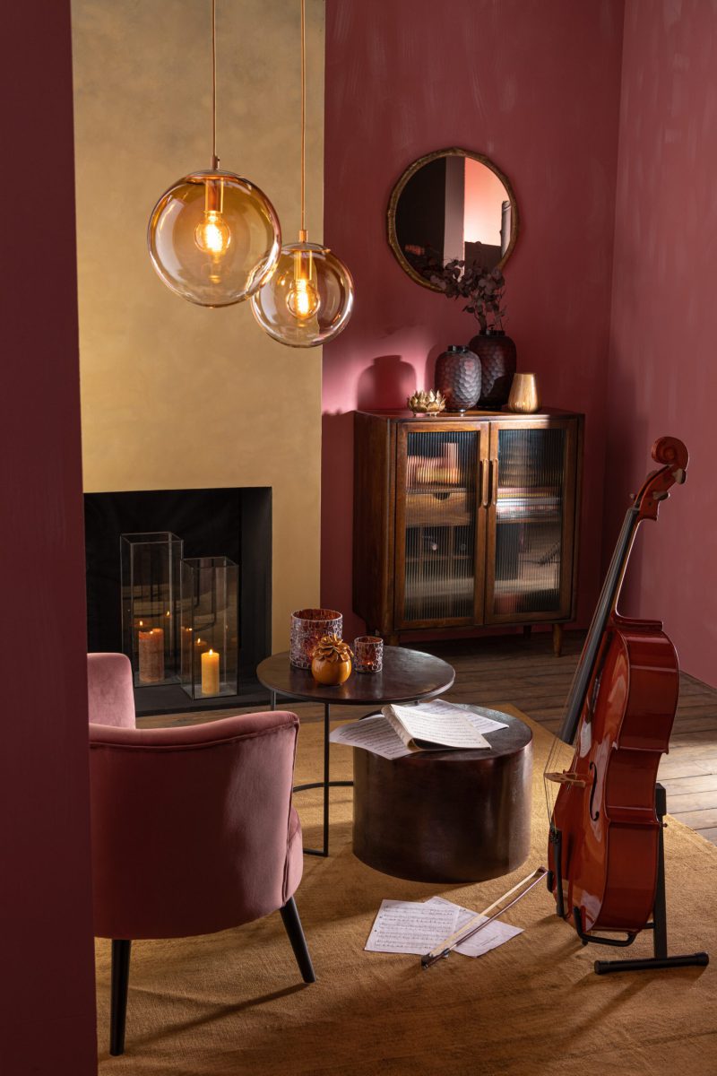 Retro bolvormige gouden hanglamp Jolipa Orb - Afbeelding 3