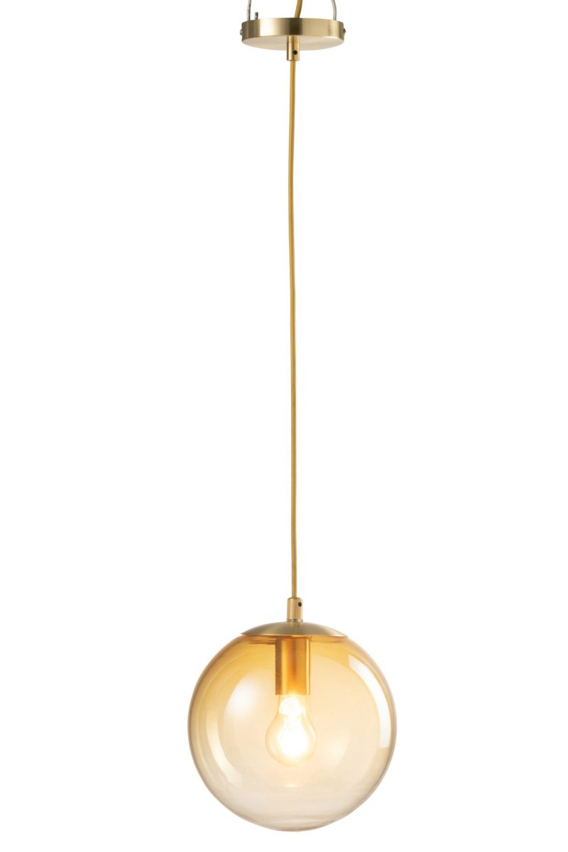 Retro bolvormige gouden hanglamp Jolipa Orb - Afbeelding 4