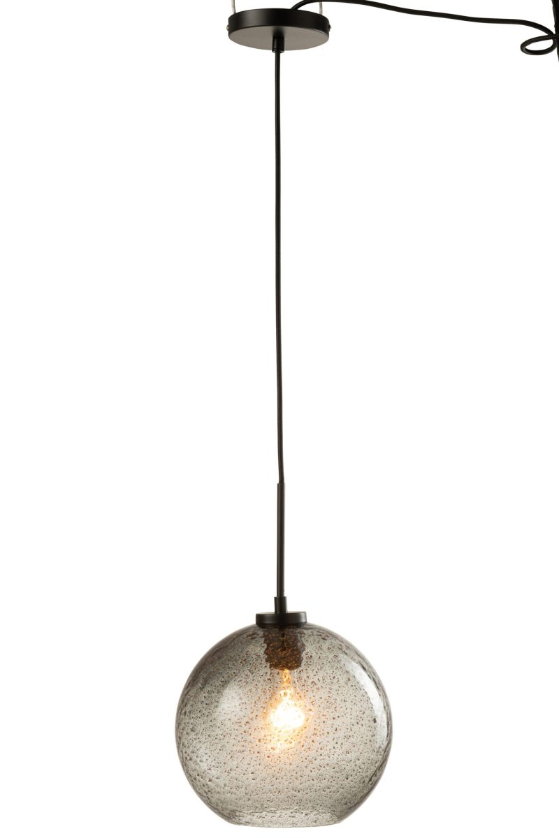 Retro bolvormige hanglamp gespikkeld glas Jolipa Orb - Afbeelding 4