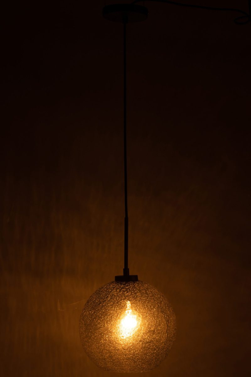 Retro bolvormige hanglamp gespikkeld glas Jolipa Orb - Afbeelding 5