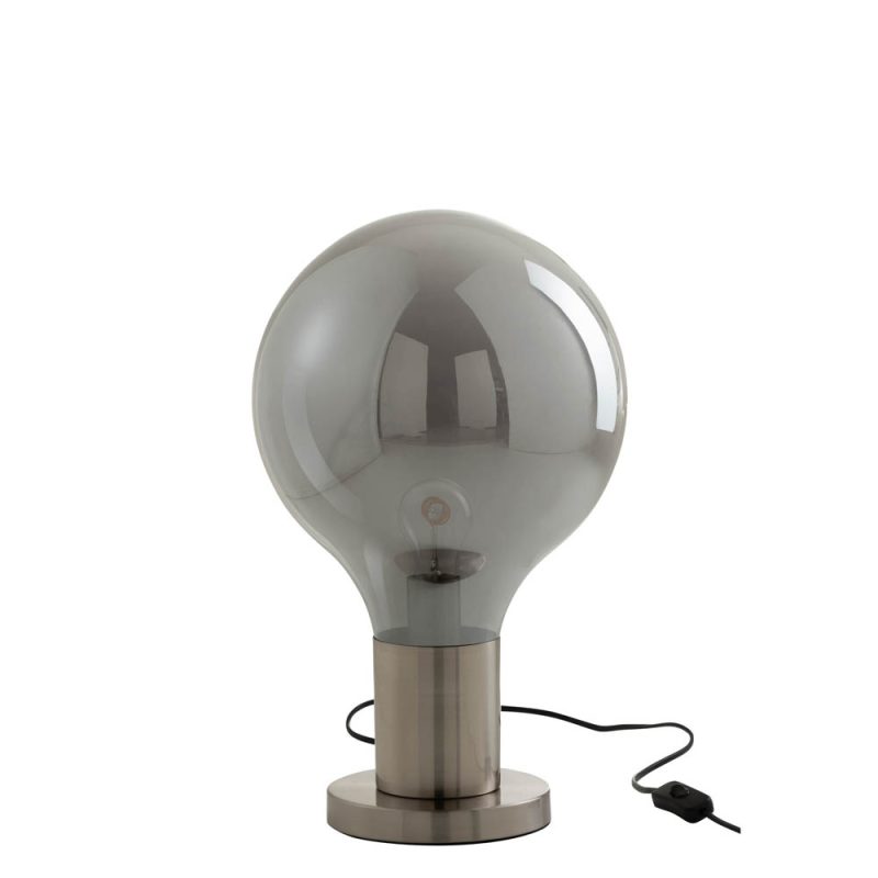 Retro bolvormige tafellamp rookglas Jolipa Ruby - Afbeelding 2