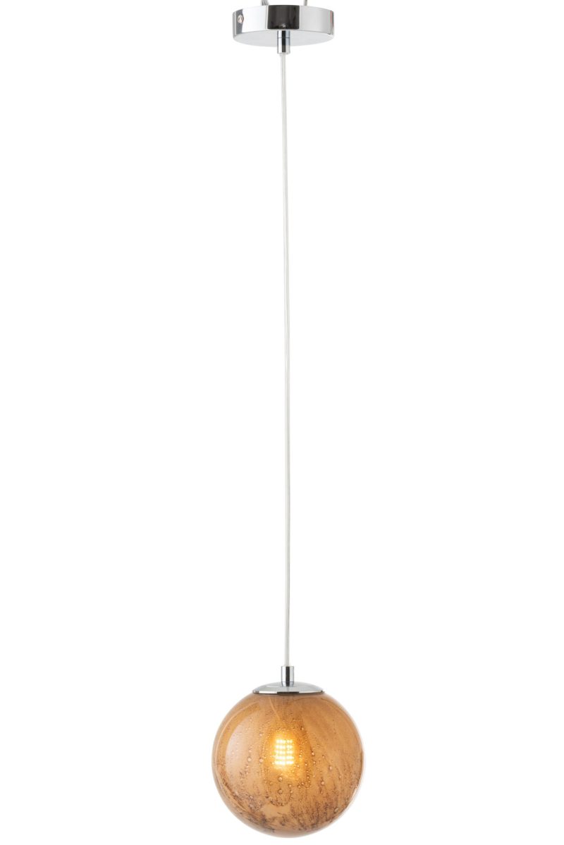 Retro bruine bolvormige hanglamp Jolipa Dany - Afbeelding 3
