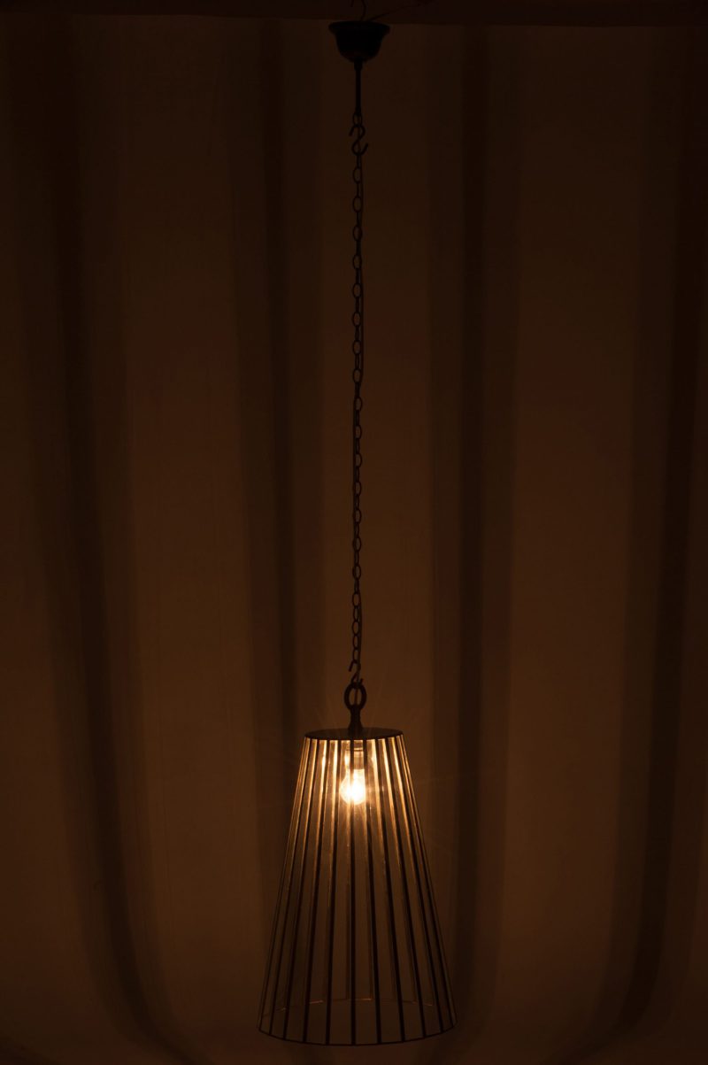 Retro bruine hanglamp aan ketting Jolipa Mandy - Afbeelding 4