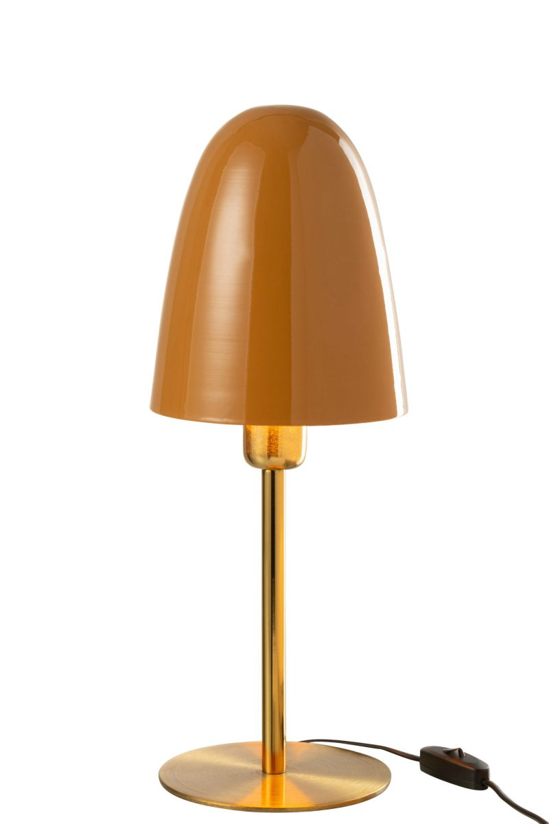 Retro bruine tafellamp met goud Jolipa Duke - Afbeelding 3