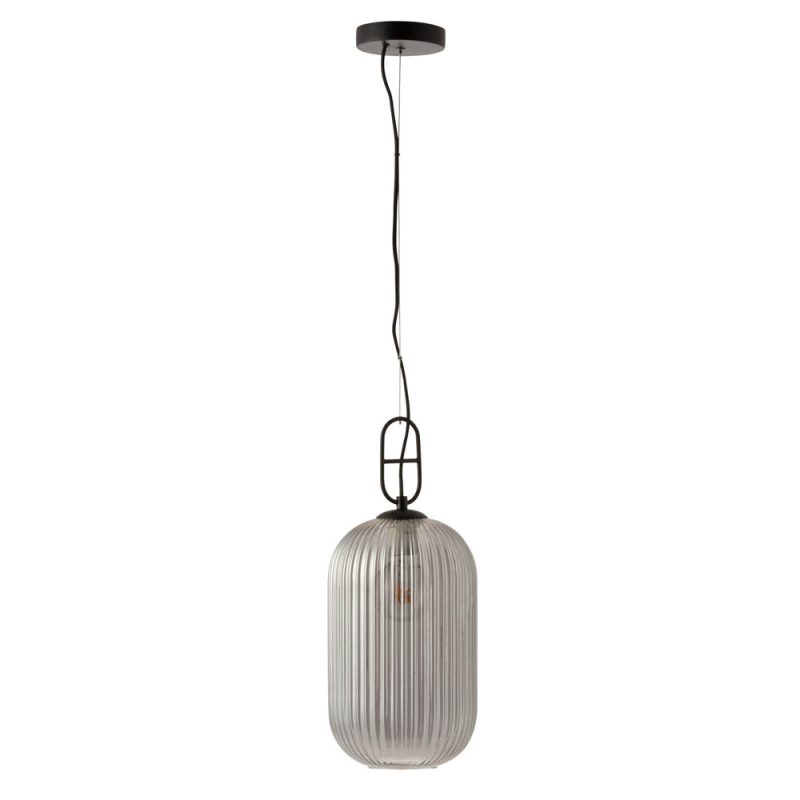 Retro geribbelde glazen hanglamp Jolipa Yufo - Afbeelding 2