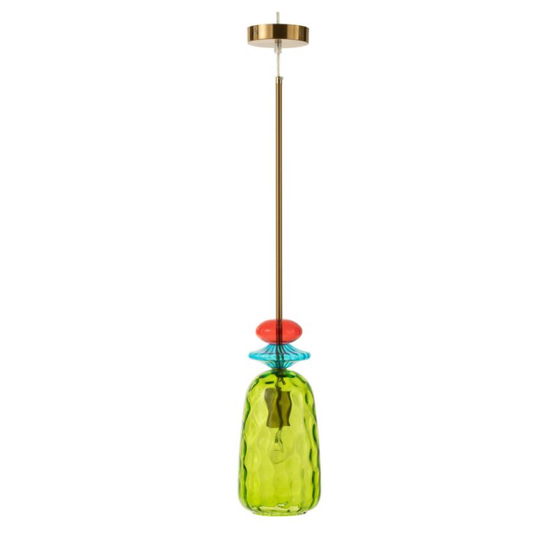Retro glazen hanglamp multicolor Jolipa Laurence - Afbeelding 2