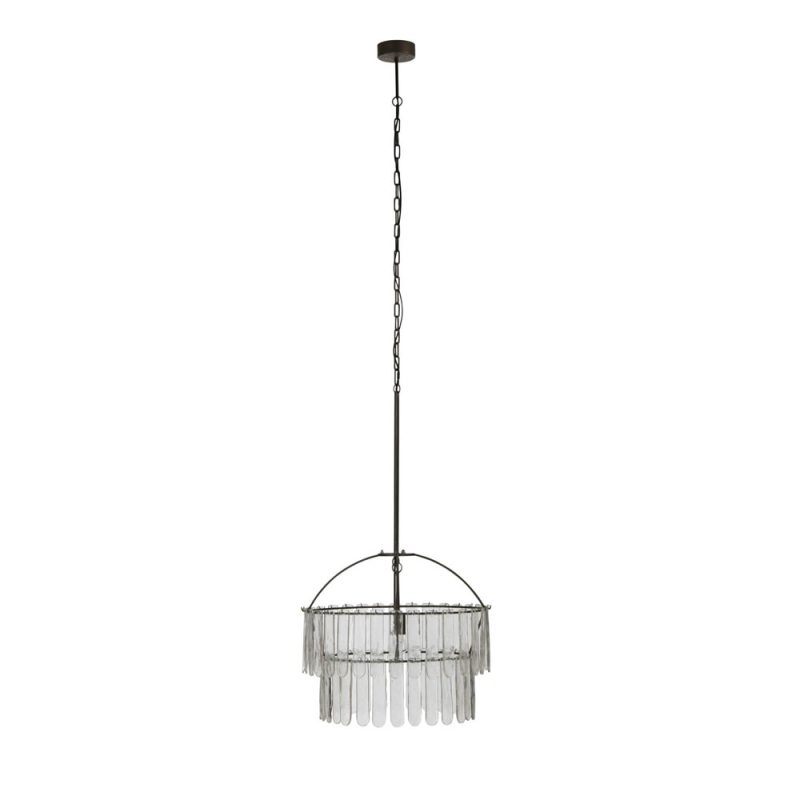 Retro glazen kroonluchter hanglamp Jolipa Daisy - Afbeelding 2