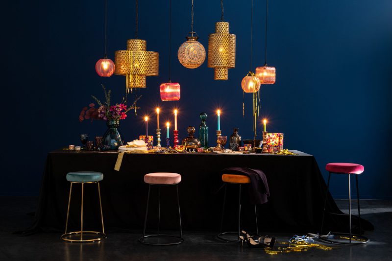 Retro gouden hanglamp aan ketting Jolipa Simone - Afbeelding 3