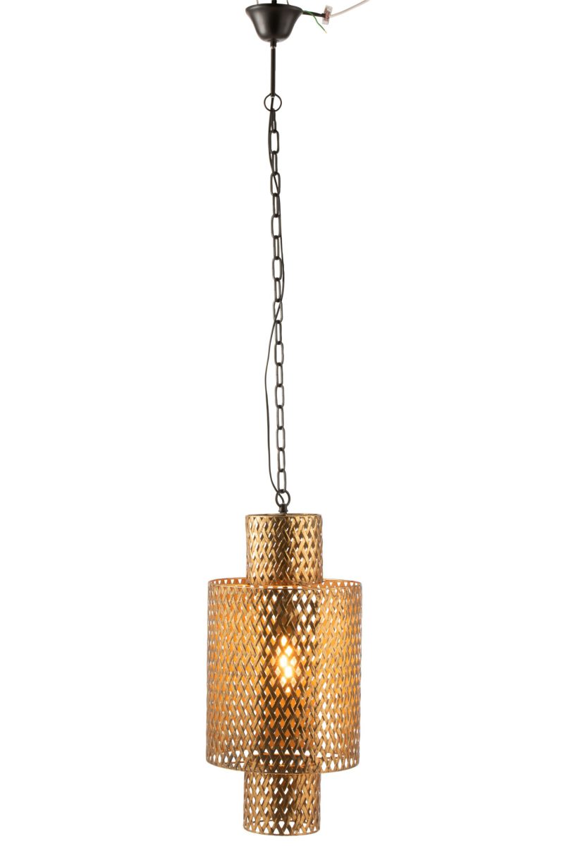 Retro gouden hanglamp aan ketting Jolipa Simone - Afbeelding 4