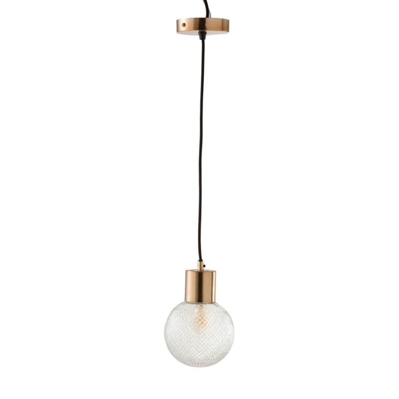 Retro gouden hanglamp glazen bol Jolipa Jolie - Afbeelding 2