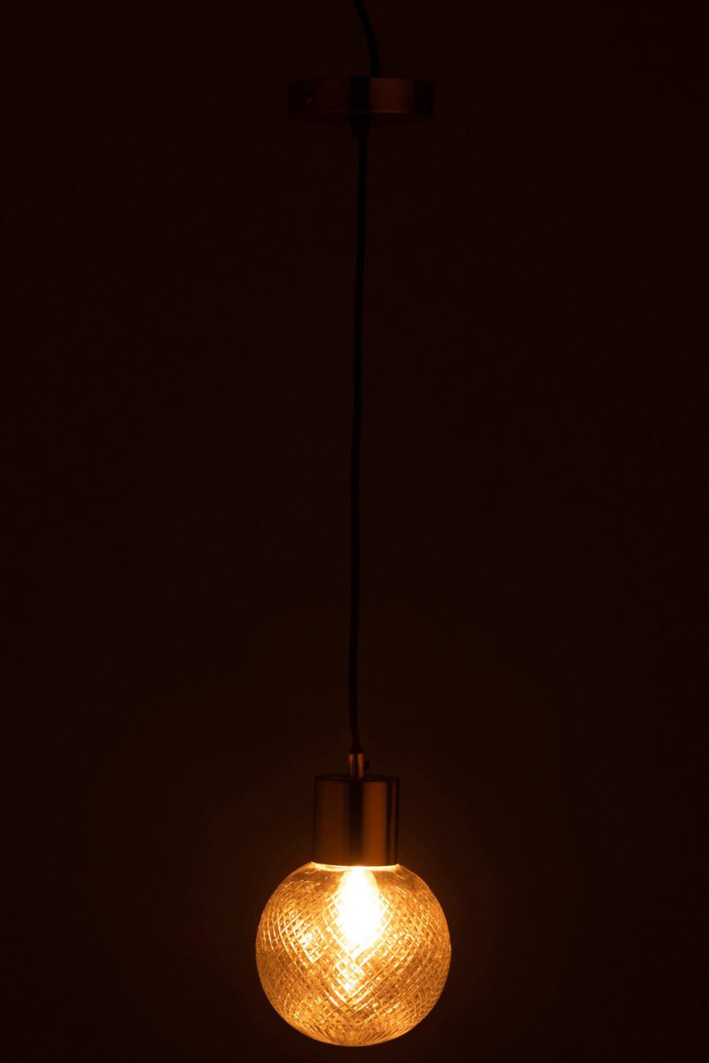 Retro gouden hanglamp glazen bol Jolipa Jolie - Afbeelding 5