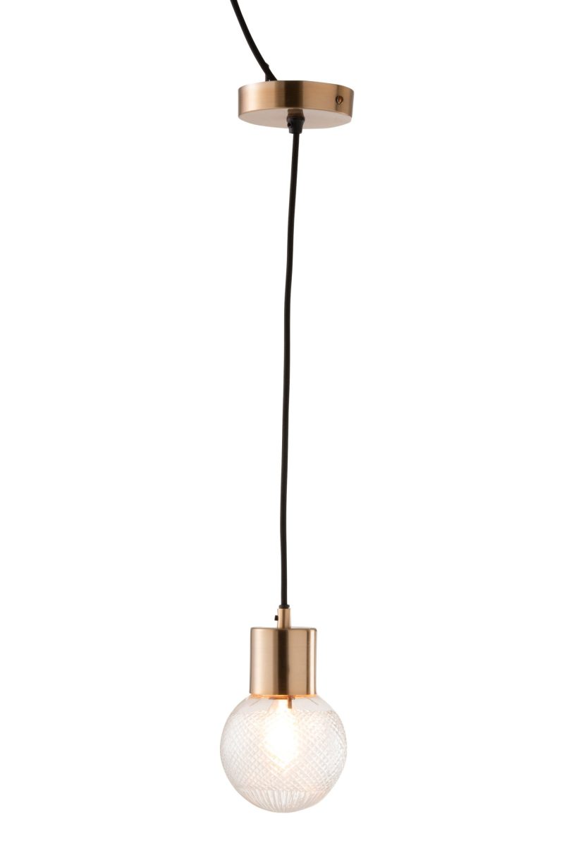 Retro gouden hanglamp met glas Jolipa Jolie - Afbeelding 4