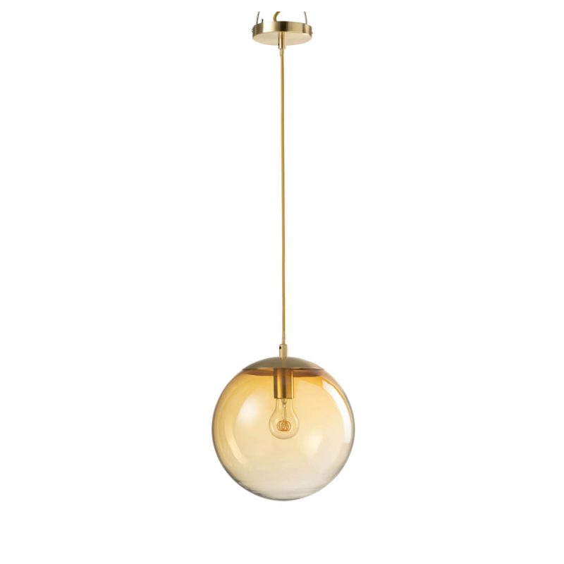 Retro gouden hanglamp rookglas Jolipa Orb - Afbeelding 2