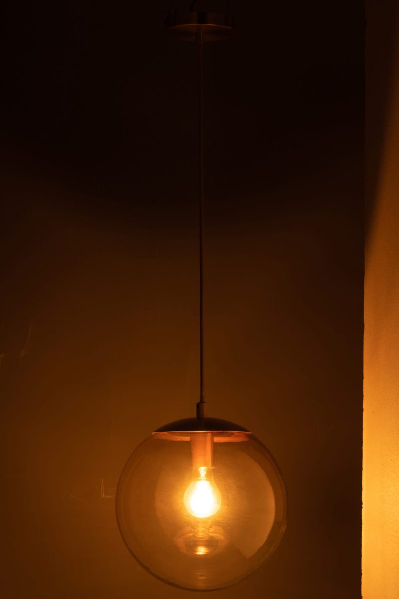 Retro gouden hanglamp rookglas Jolipa Orb - Afbeelding 5