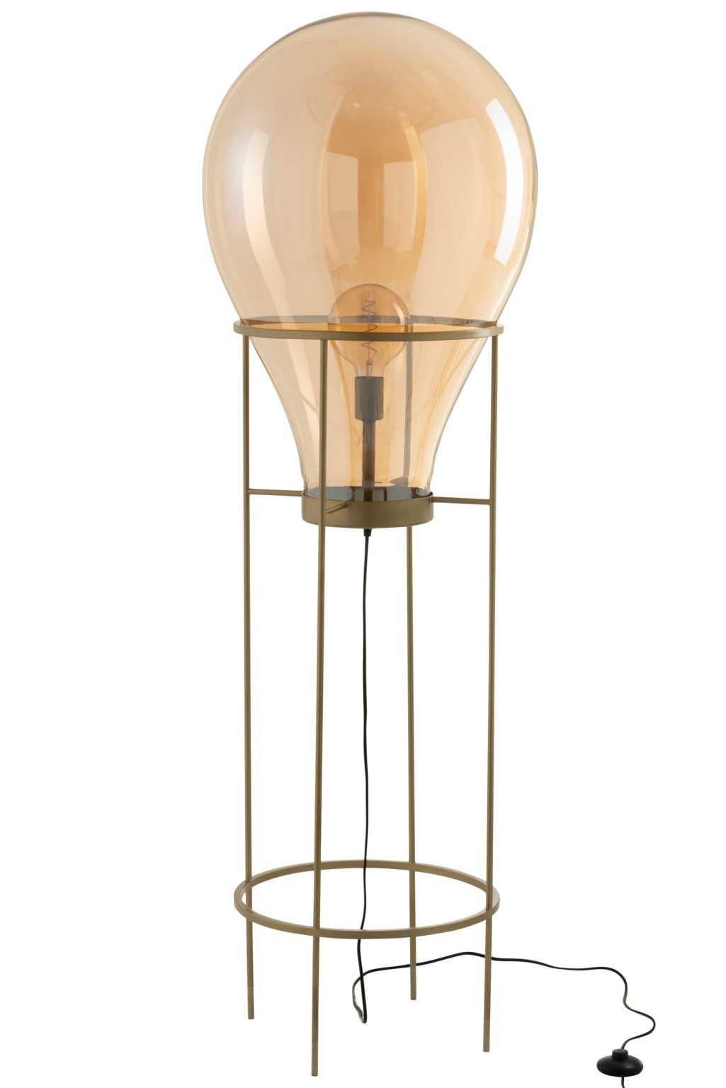 Retro gouden rookglazen vloerlamp Jolipa Air balloon - Afbeelding 2