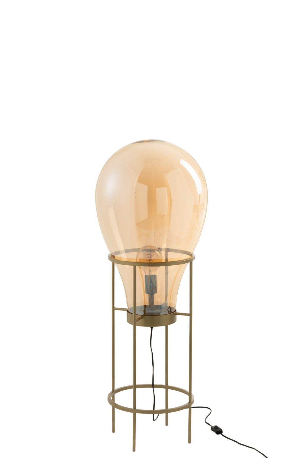 Retro gouden tafellamp met rookglas Jolipa Air balloon - Afbeelding 2