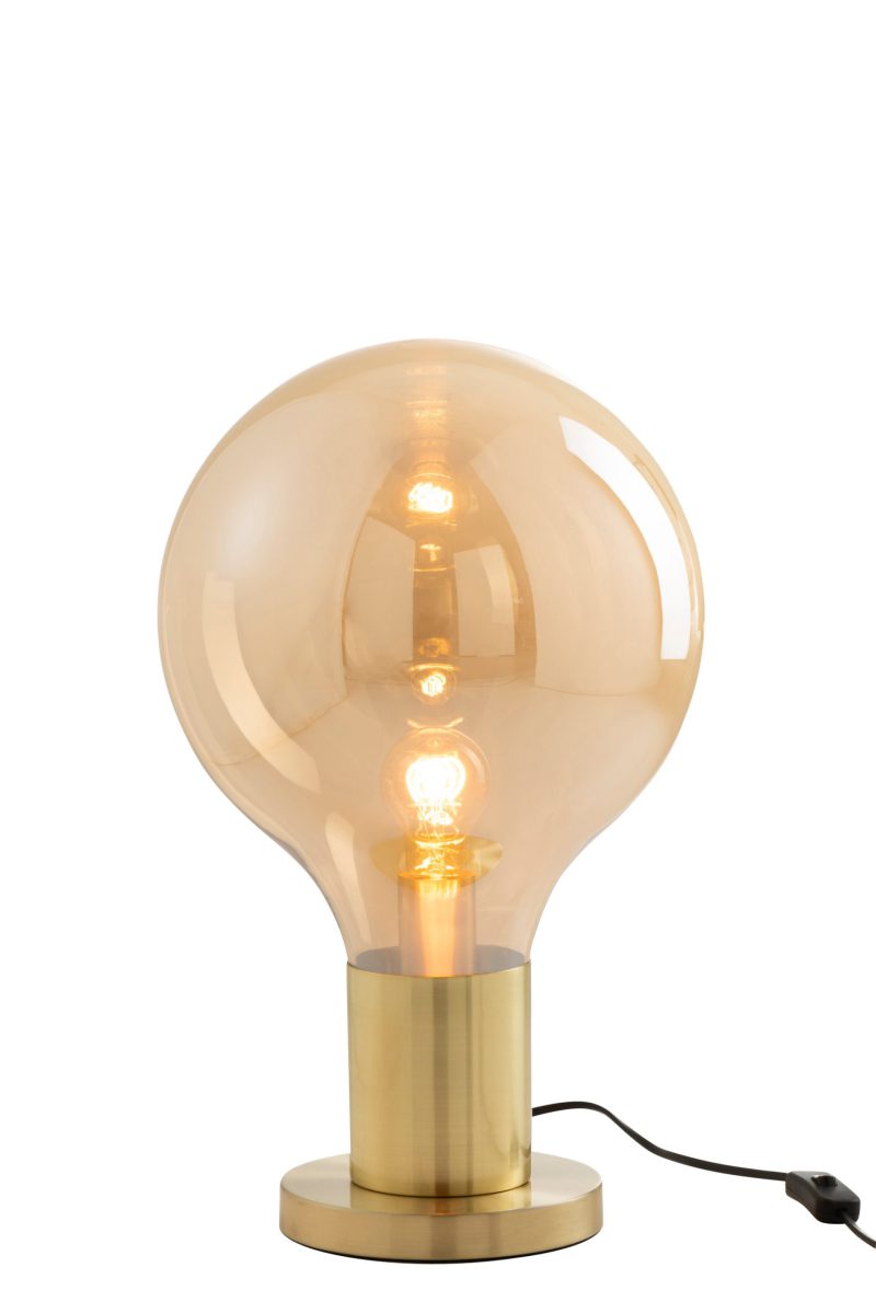 Retro gouden tafellamp met rookglas Jolipa Ruby - Afbeelding 4