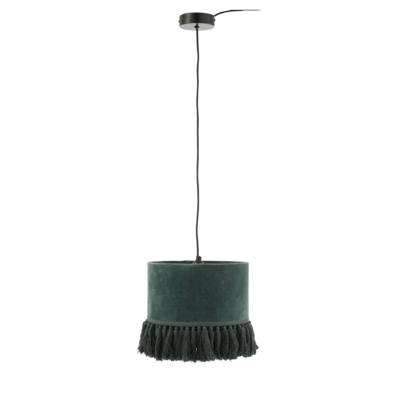 Retro groene gestoffeerde hanglamp Jolipa Eve - Afbeelding 2