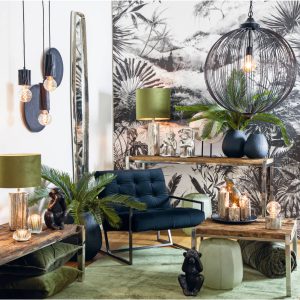 light&living-kap-velours-groen-textiel-ø30cm-e27-2230058-1