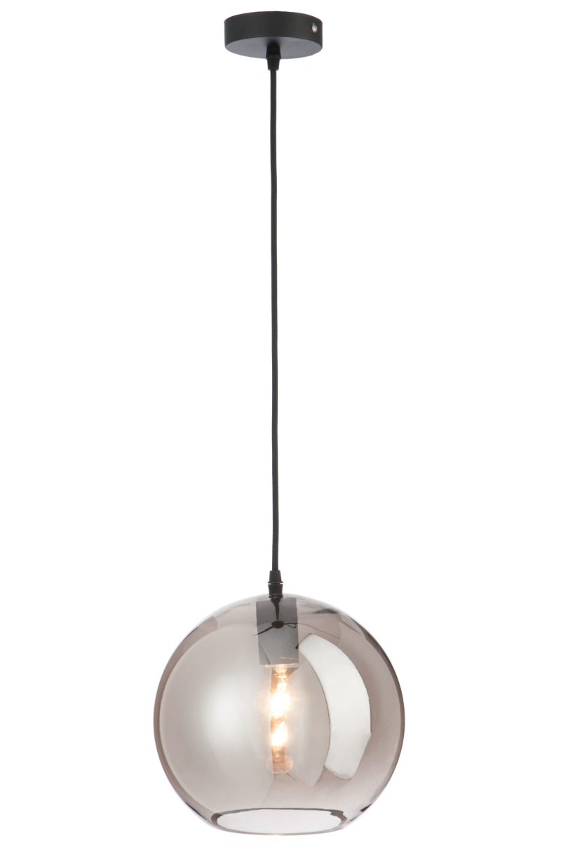 Retro hanglamp zwart rookglas Jolipa Koba - Afbeelding 4