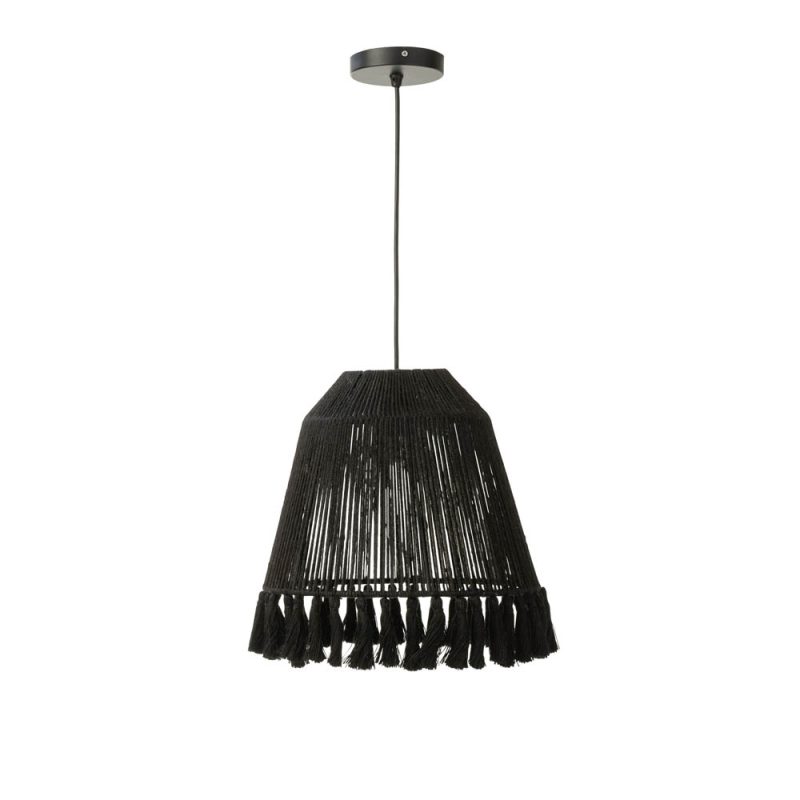 Retro hanglamp zwart touw Jolipa Celia - Afbeelding 2