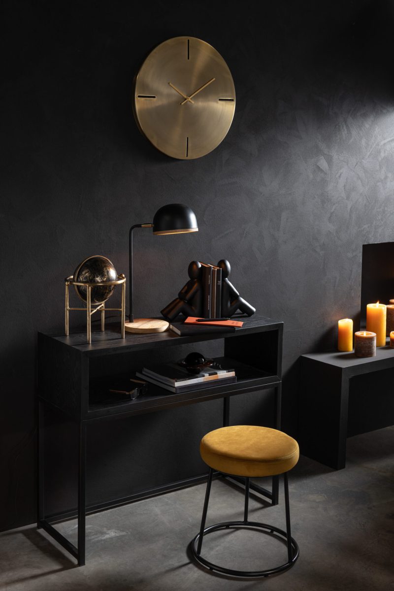 Retro houten tafellamp met zwart Jolipa Evy - Afbeelding 9