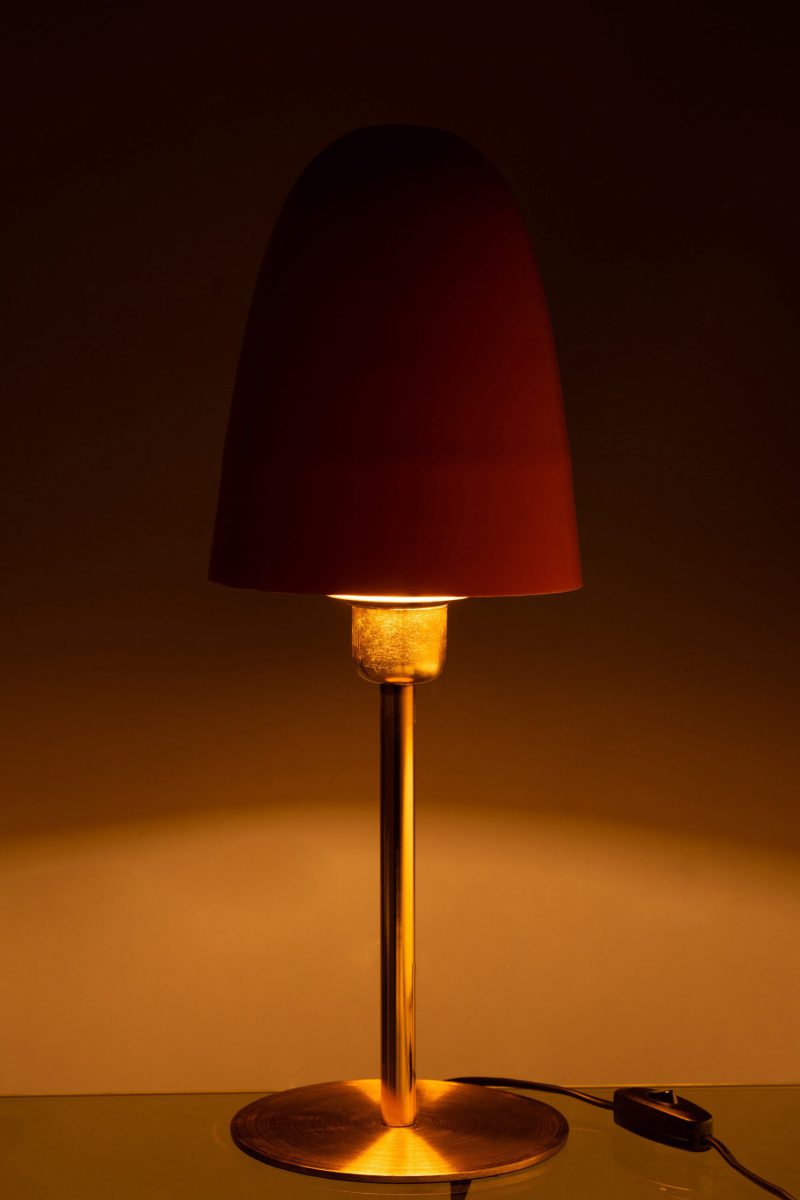 Retro oranje met gouden tafellamp Jolipa Clover - Afbeelding 5