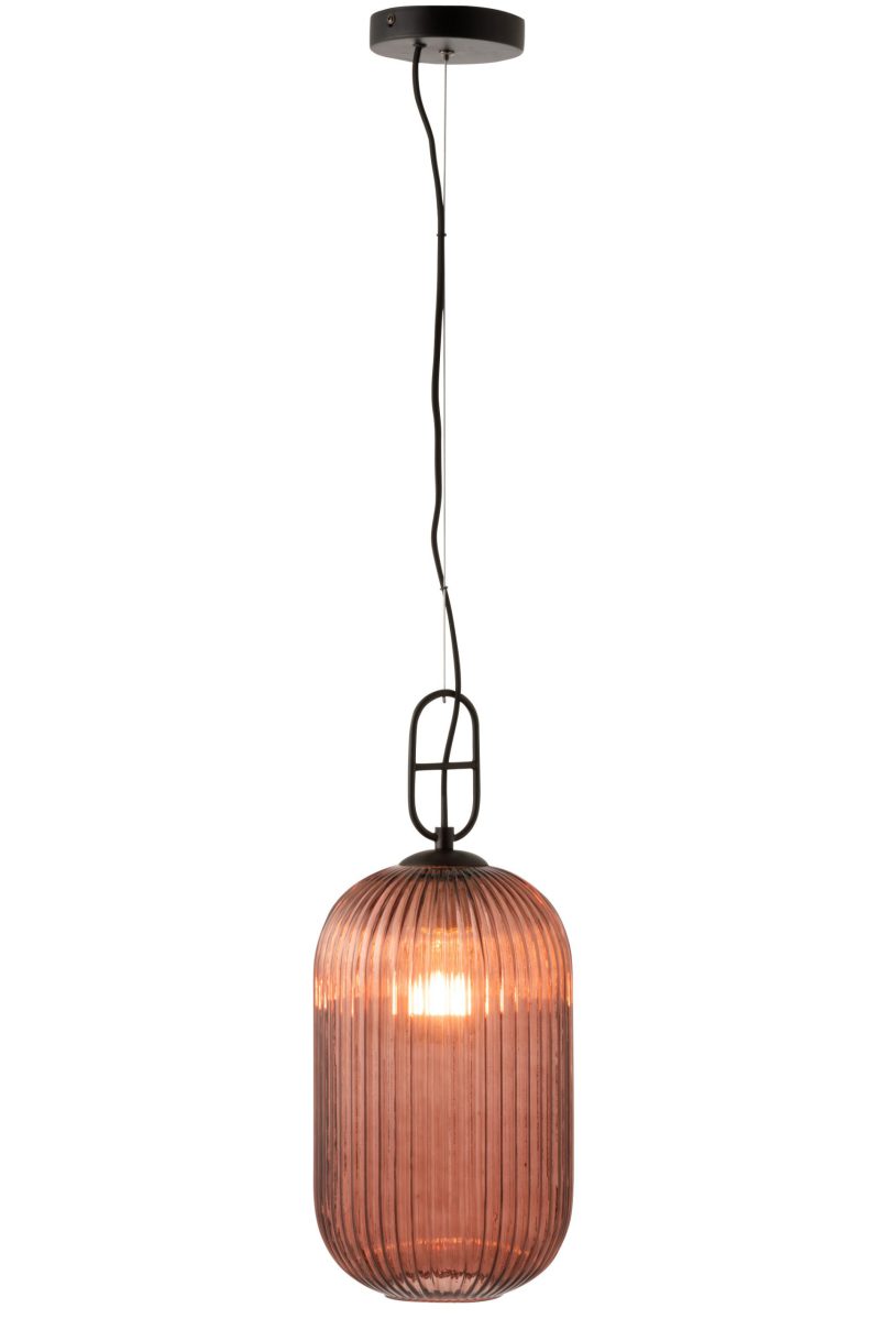 Retro ovale rode hanglamp Jolipa Yufo - Afbeelding 4