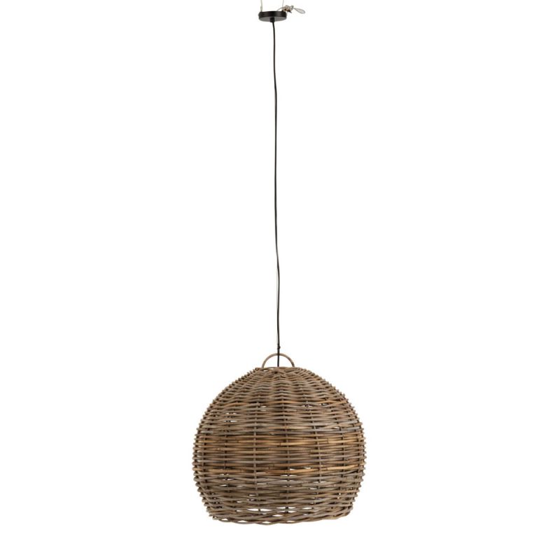 Retro rieten beige hanglamp Jolipa Spencer - Afbeelding 2