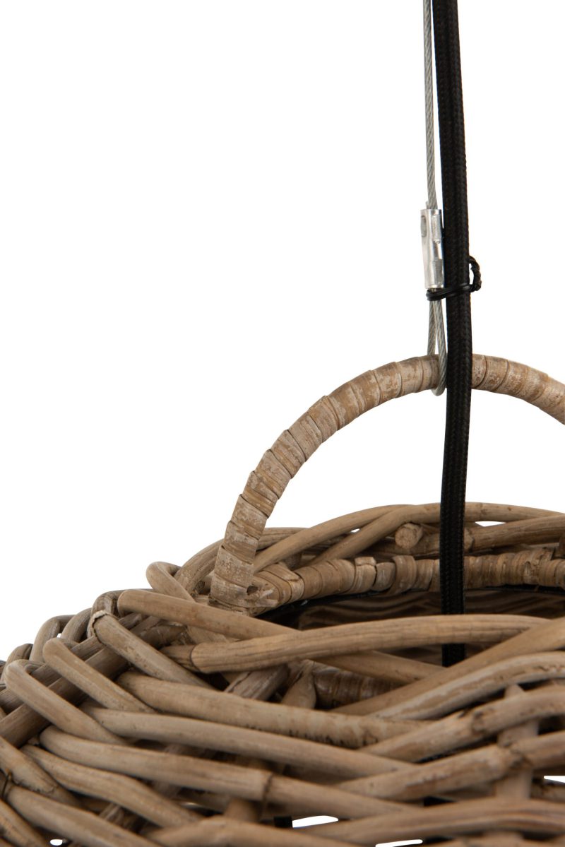 Retro rieten beige hanglamp Jolipa Spencer - Afbeelding 4