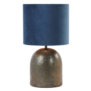light&living-kap-velours-blauw-textiel-ø35cm-e27-2235047-1