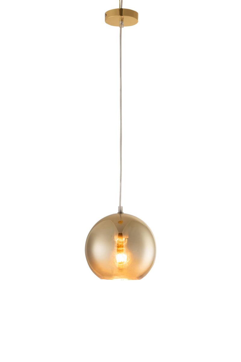Retro ronde gouden hanglamp Jolipa Zack - Afbeelding 3