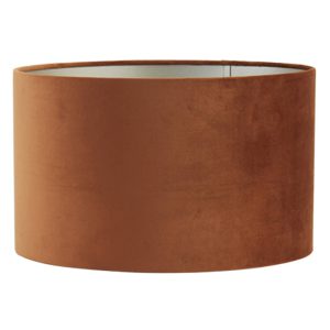 retro-ronde-oranje-zilveren-lampenkap-light-and-living-velours-2233049