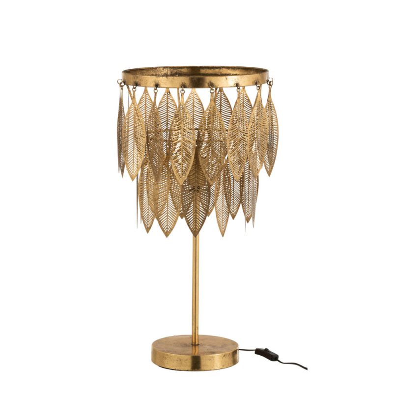 Retro tafellamp gouden bladeren Jolipa Felix - Afbeelding 2