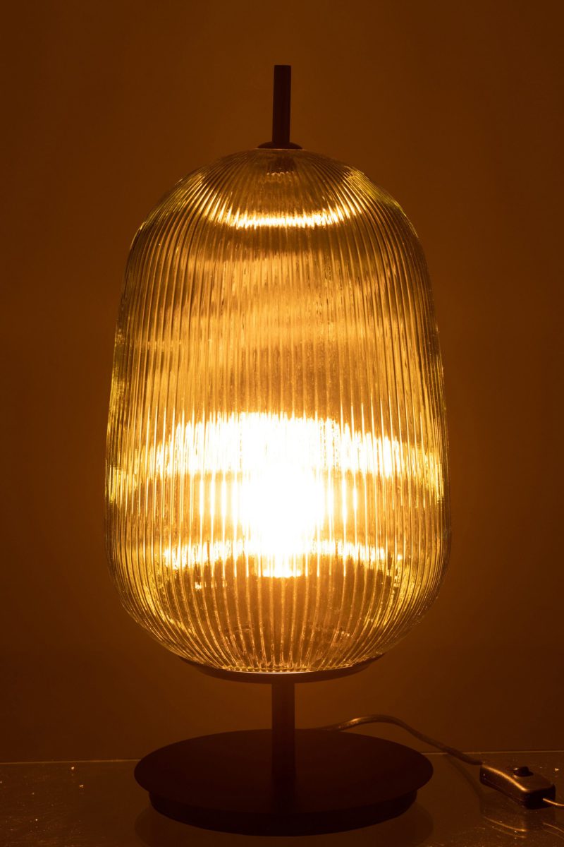 Retro tafellamp groen glas Jolipa Oasis - Afbeelding 4