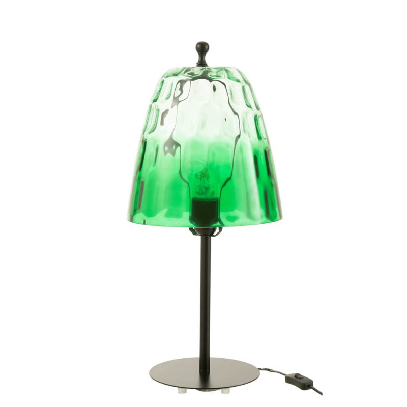 Retro tafellamp groen glas Jolipa Oceane - Afbeelding 2